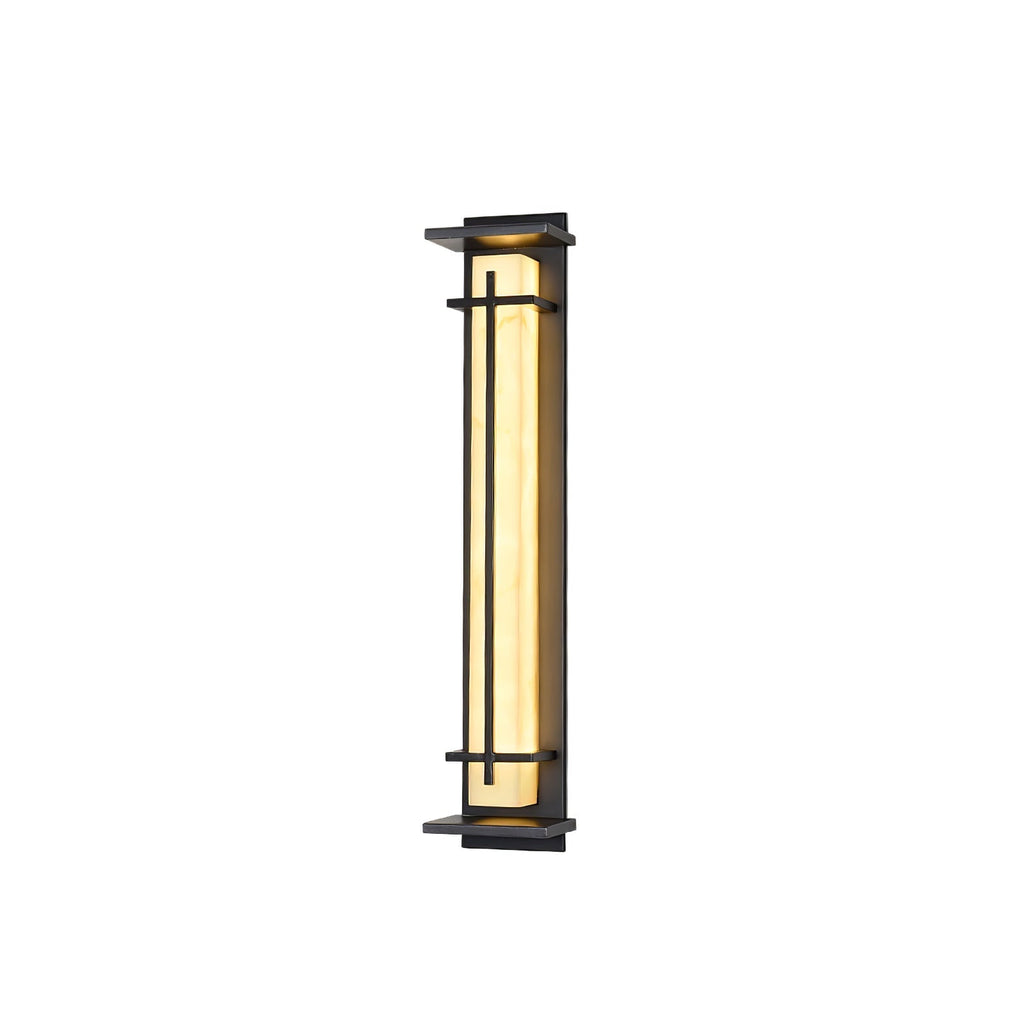 Ray Square Outdoor Wall Light Imitation Alabaster Waterproof