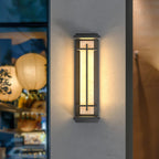 Ray Square Outdoor Wall Light Imitation Alabaster Waterproof