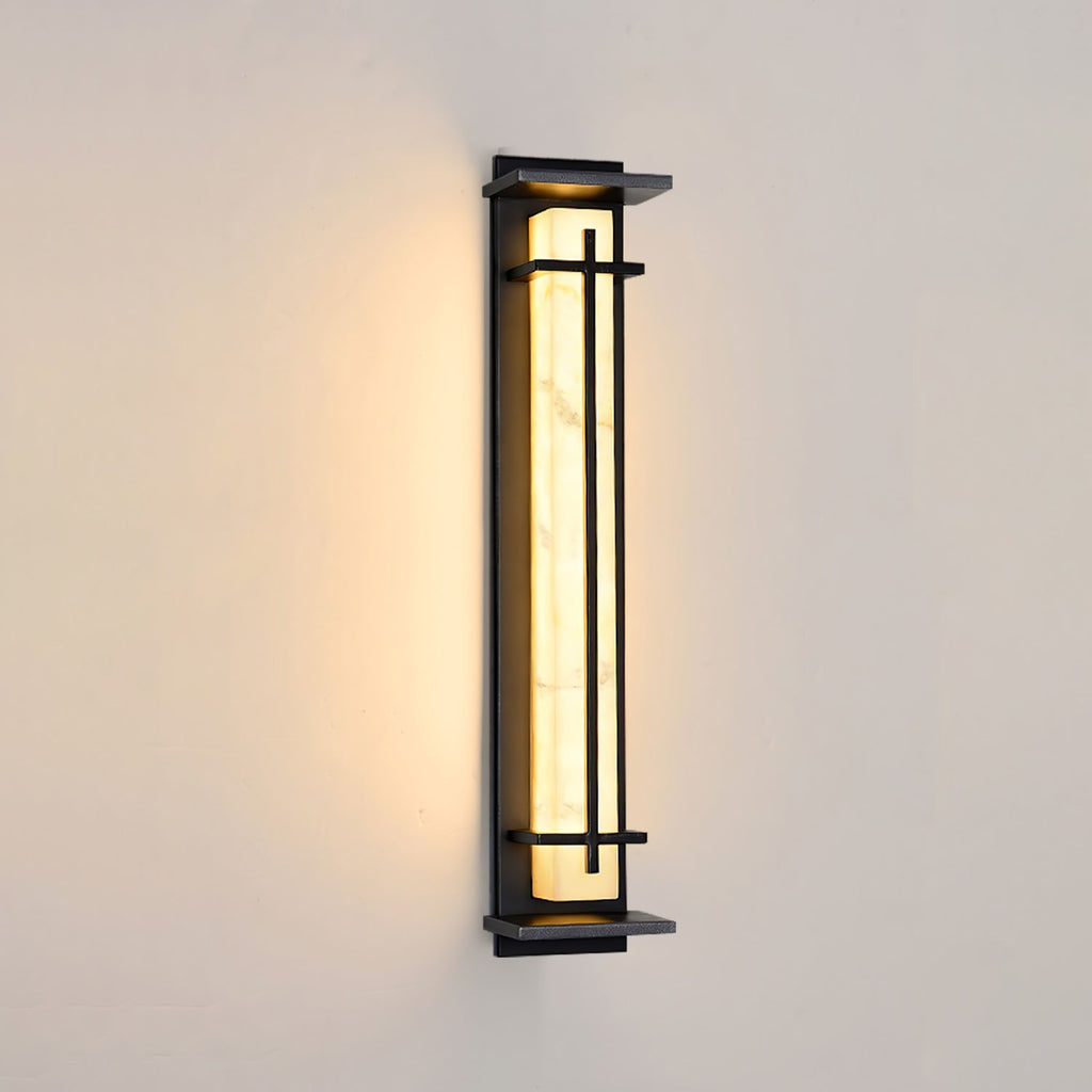 Ray Square Outdoor Wall Light Imitation Alabaster Waterproof