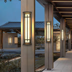 Ray Square Outdoor Wall Light Imitation Alabaster Waterproof