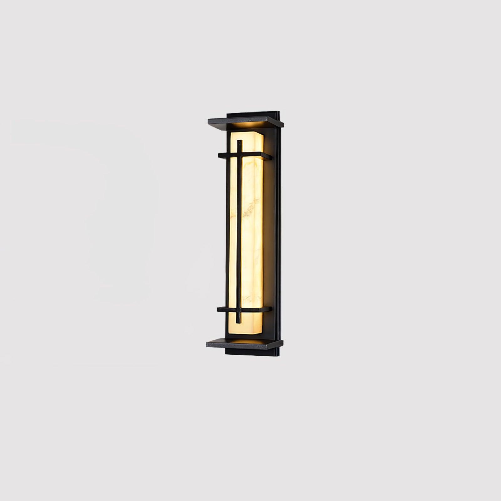 Ray Square Outdoor Wall Light Imitation Alabaster Waterproof