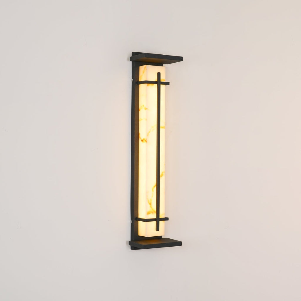 Ray Square Outdoor Wall Light Imitation Alabaster Waterproof