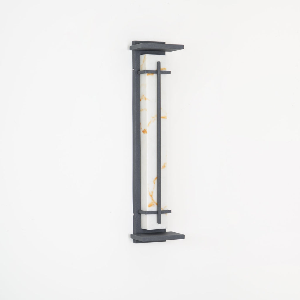 Ray Square Outdoor Wall Light Imitation Alabaster Waterproof