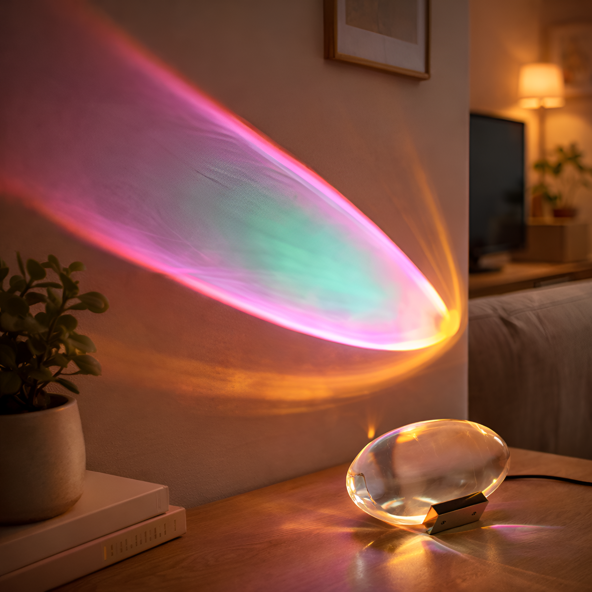 Zephyros - Eye of the Sky LED Crystal Table Lamp