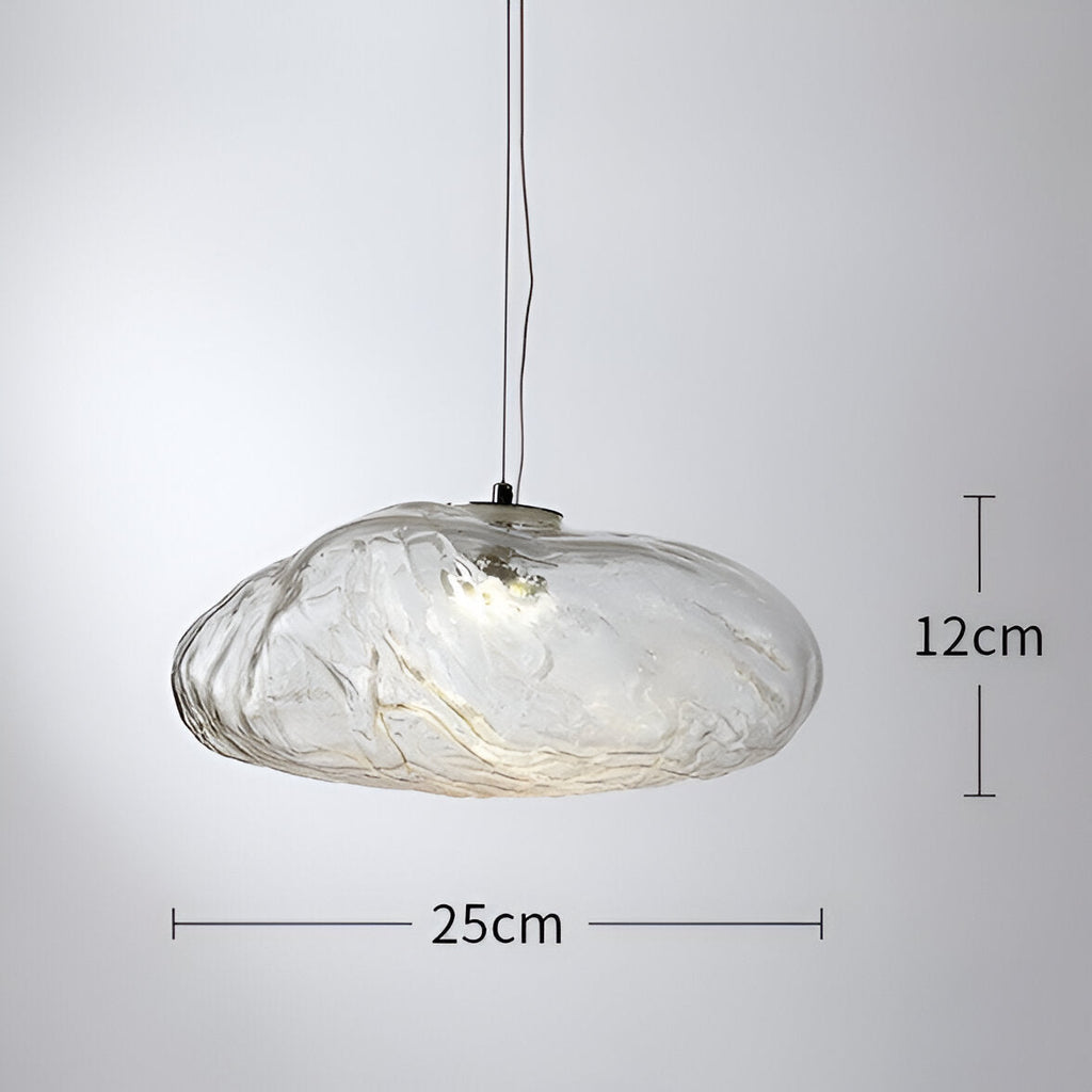 Fiberglass Clouds Minimalist Glass Pendant Light