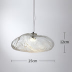 Fiberglass Clouds Minimalist Glass Pendant Light