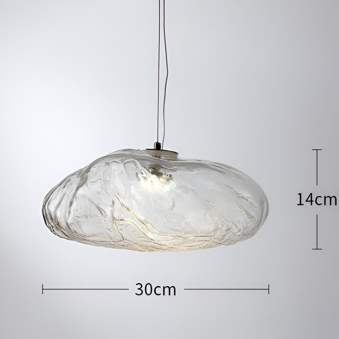 Fiberglass Clouds Minimalist Glass Pendant Light