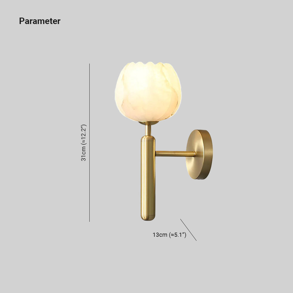Ralin Wall Sconce Alabaster Flowers