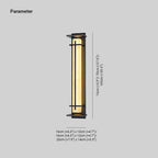 Ray Square Outdoor Wall Light Imitation Alabaster Waterproof