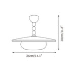 Muto Ceiling Light Walnut Color & White Imitation Alabaster