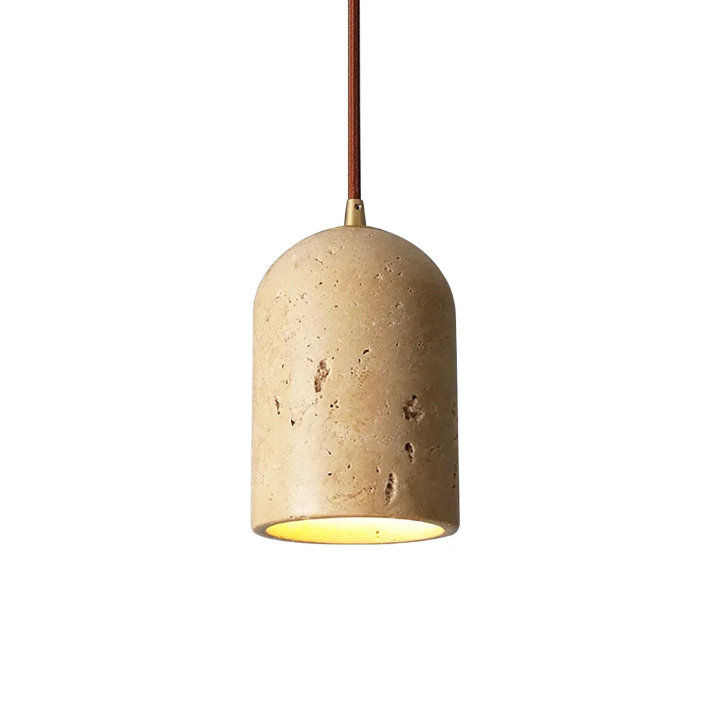 Vintage Cylindra Travertine Minimalist Pendant Lamp