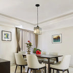 Vina Nordic Round/Square Suspension. Metal/Glass. Black/Gold. Living Room/Bar