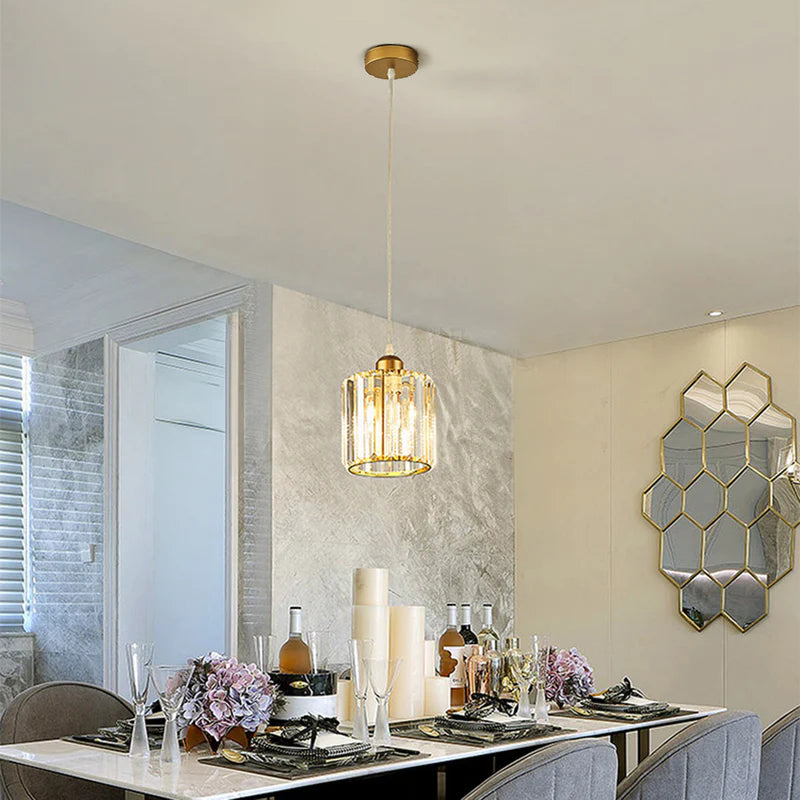 Vina Nordic Round/Square Suspension. Metal/Glass. Black/Gold. Living Room/Bar
