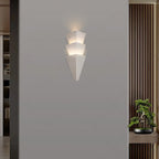 Eden White Modern Geometric Plaster Wall Light