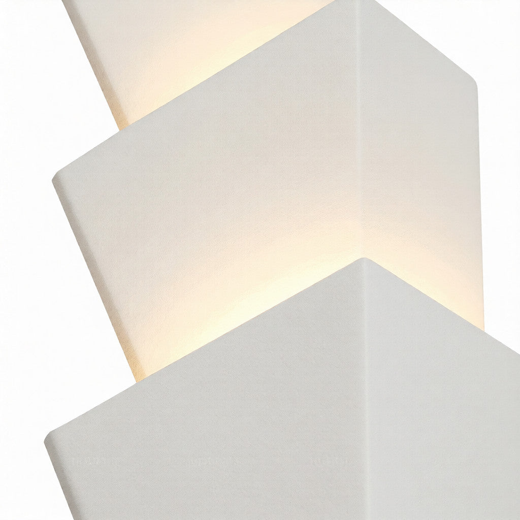 Eden White Modern Geometric Plaster Wall Light