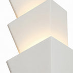 Eden White Modern Geometric Plaster Wall Light
