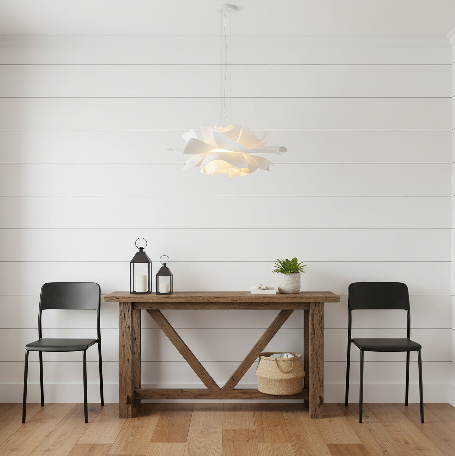 White Lotus Pendant Light