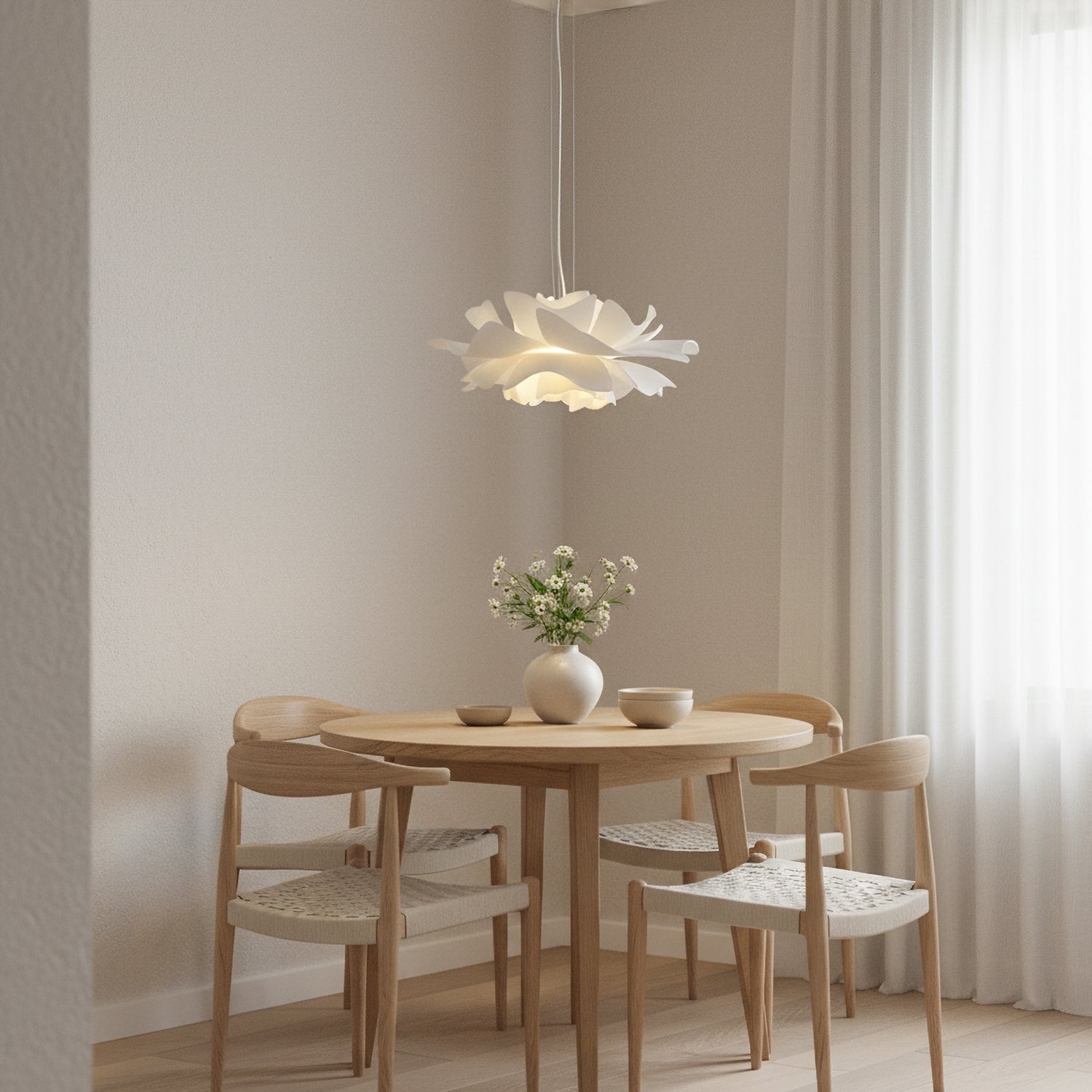 White Lotus Pendant Light
