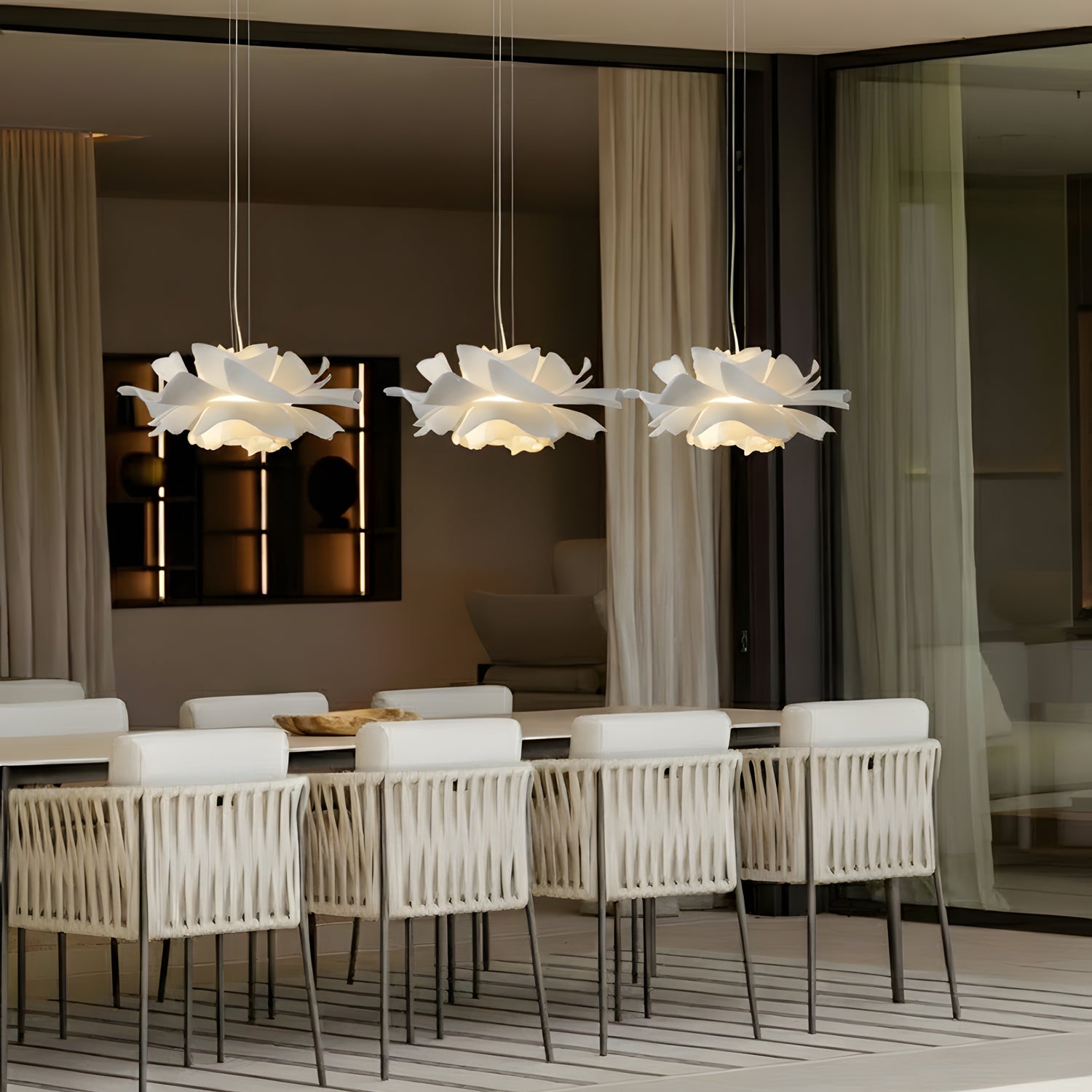 White Lotus Pendant Light