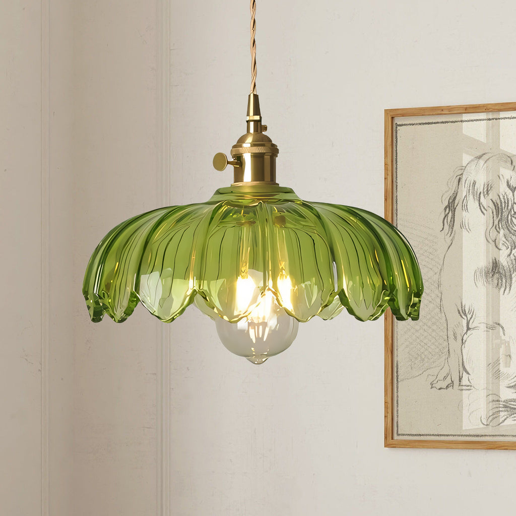 Fay Rustic Tulip Glass Pendant Light