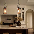 Industrial Vintage Iron Glass Jar Pendant Light