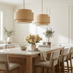 Lyra Tiered Bohemian Rattan Pendant Light