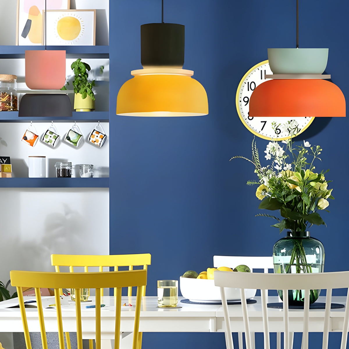 Irina Colorful Bowl Shade Pendant Light