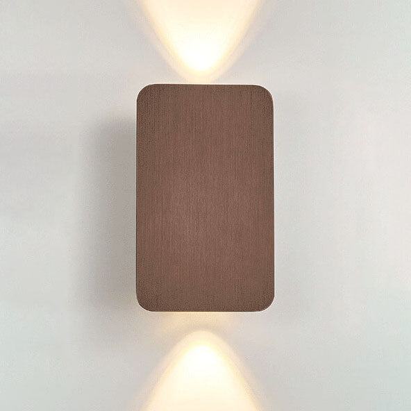 Nordic Minimalist Glass Rectangular LED Wall Sconce Light 2-light