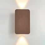 Nordic Minimalist Glass Rectangular LED Wall Sconce Light 2-light