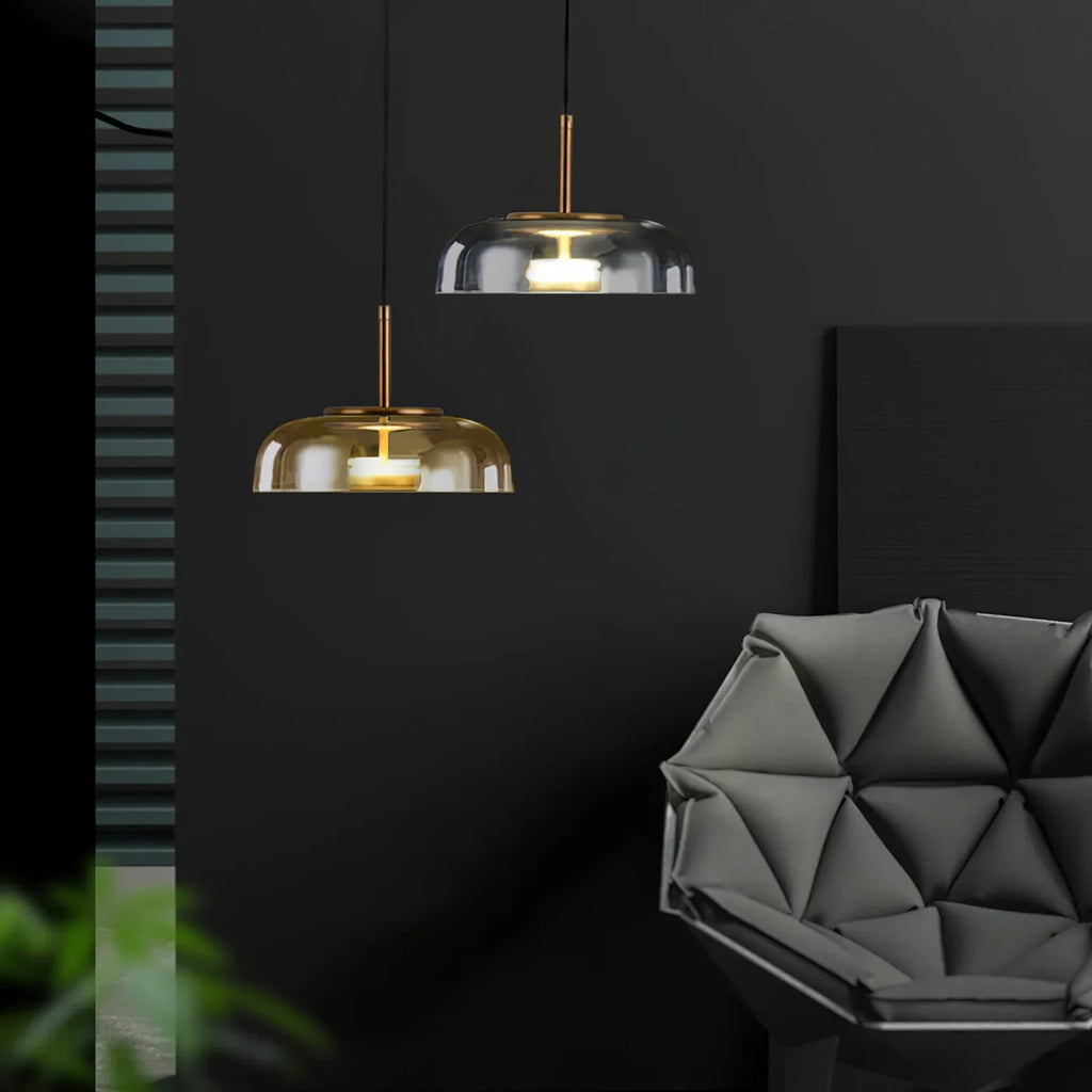 Modern Pendant Lamp with Glass Shade