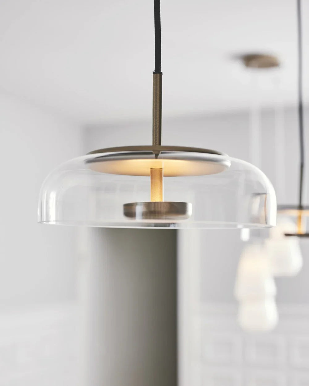 Modern Pendant Lamp with Glass Shade