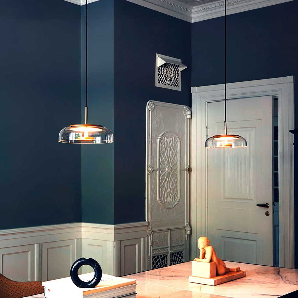 Modern Pendant Lamp with Glass Shade
