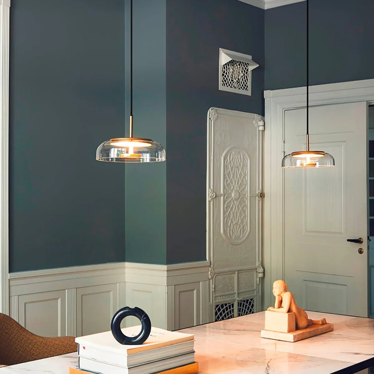 Modern Pendant Lamp with Glass Shade