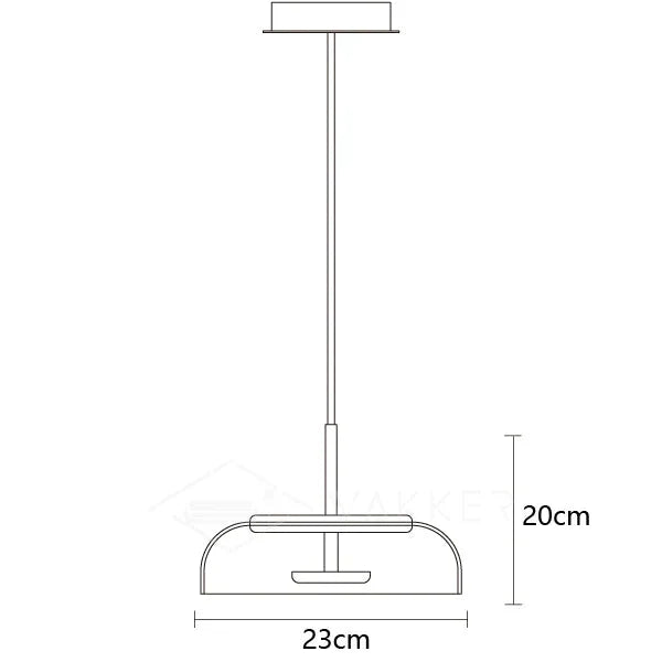 Modern Pendant Lamp with Glass Shade