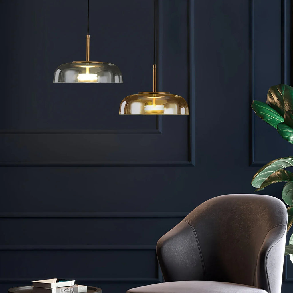 Modern Pendant Lamp with Glass Shade