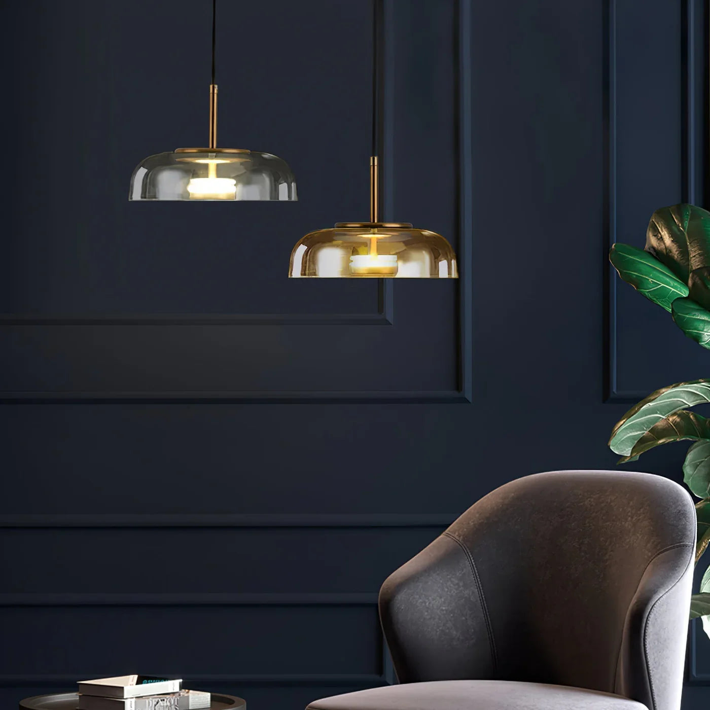 Modern Pendant Lamp with Glass Shade