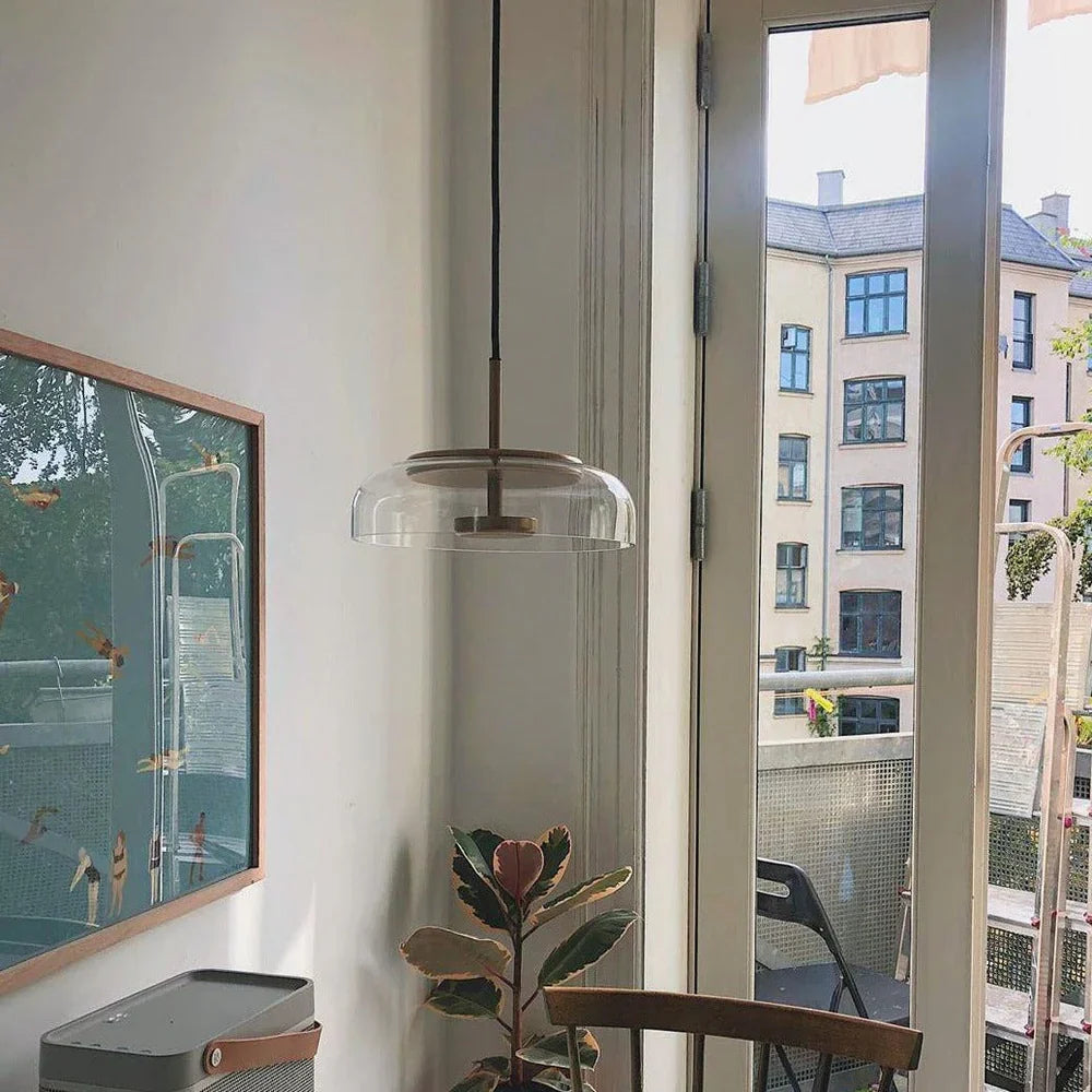 Modern Pendant Lamp with Glass Shade