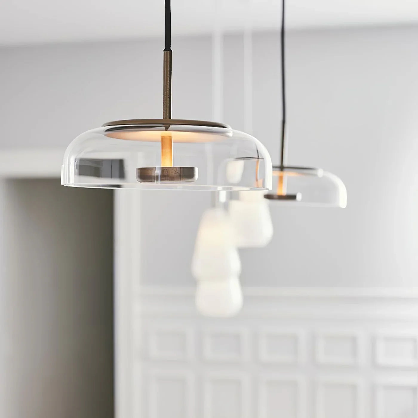 Modern Pendant Lamp with Glass Shade