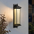 Waterproof Retro Striped Glass Solar Wall Lights