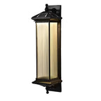 Waterproof Retro Striped Glass Solar Wall Lights
