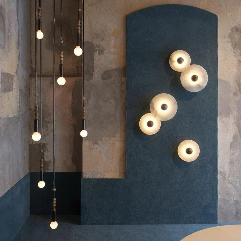 Alabaster Radiance Minimalist Elegance Wall Lamp