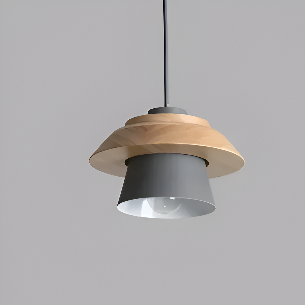 Macaroon Nordic Wood Color Pendant Light