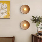 Retro Resin Ceramic-style Round Wall Sconce LED 1-light