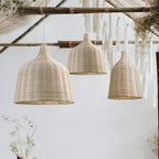 Braided Shine Natural Rattan Japandi Pendant Light