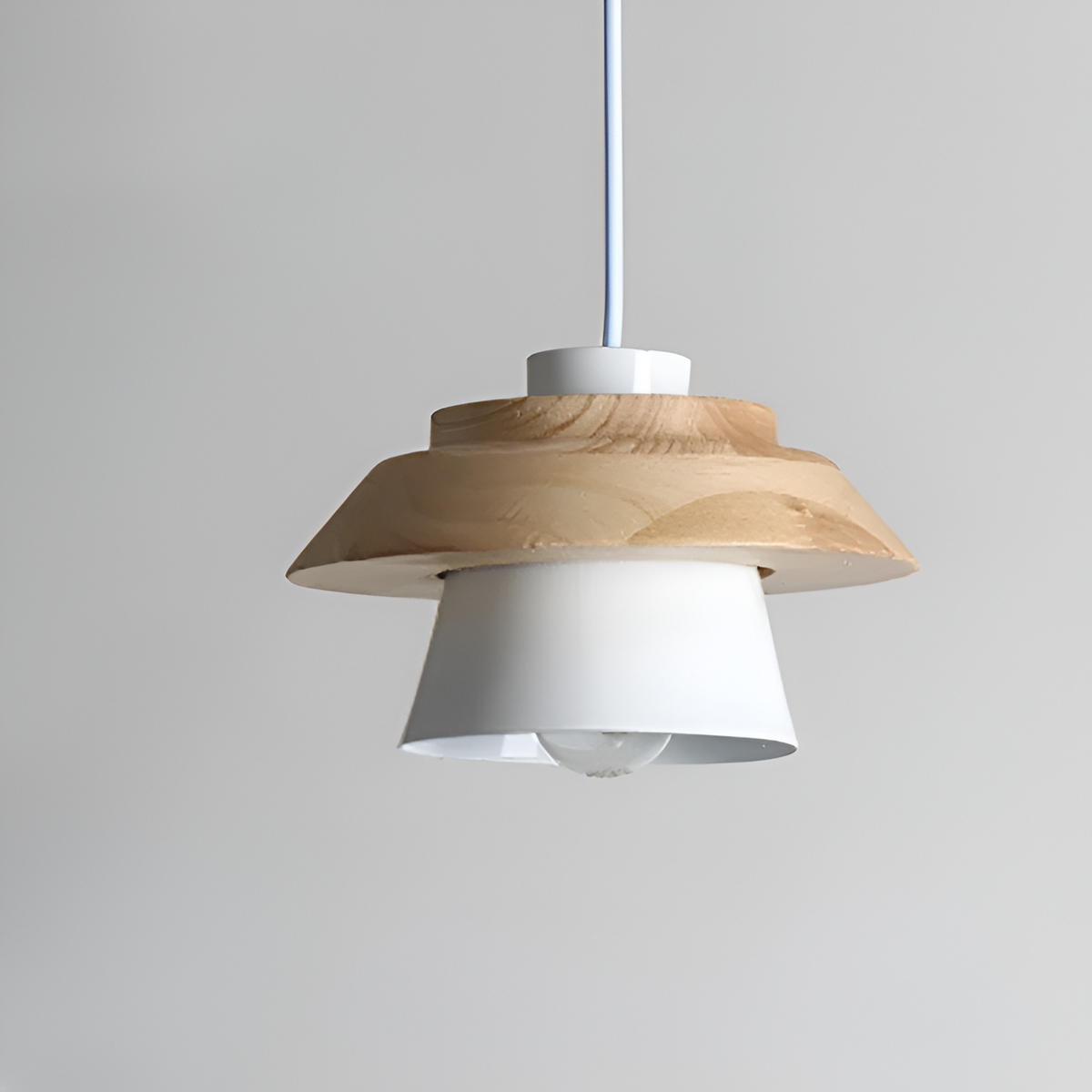 Macaroon Nordic Wood Color Pendant Light