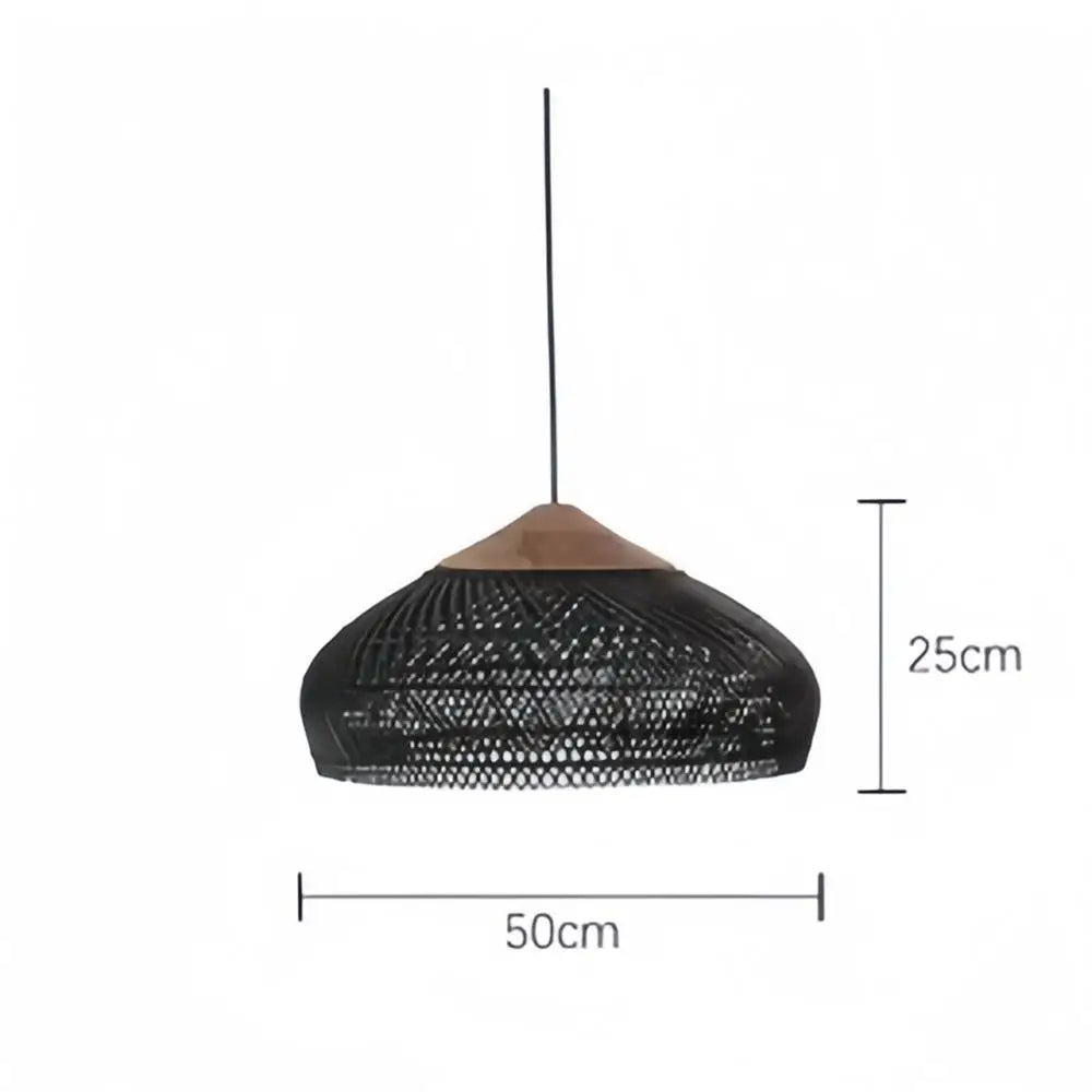 Woven Dome Bohemian Rattan Pendant Light
