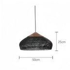 Woven Dome Bohemian Rattan Pendant Light