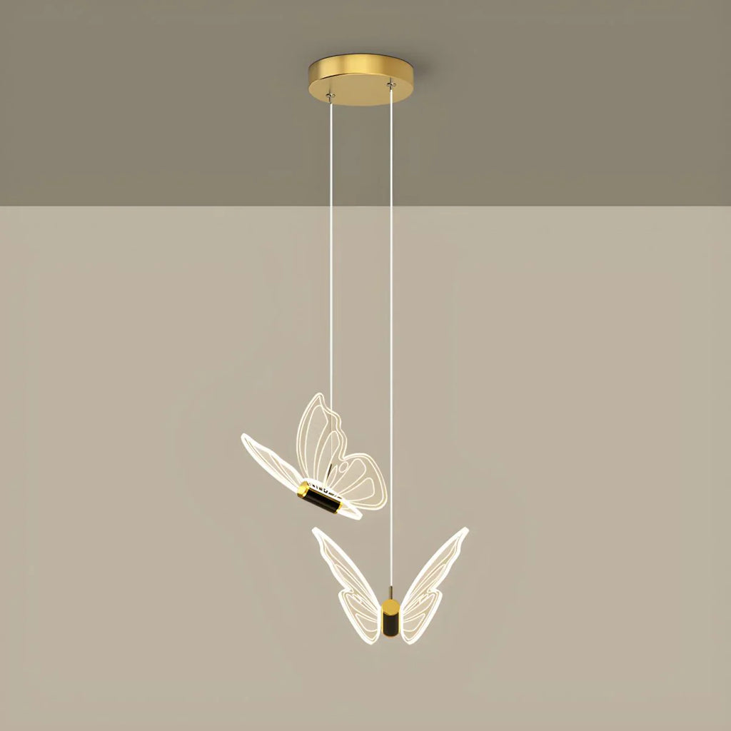 LED Pendant Lamp in the Shape of a Butterfly – Designer Lighting for Bedrooms and Living Rooms