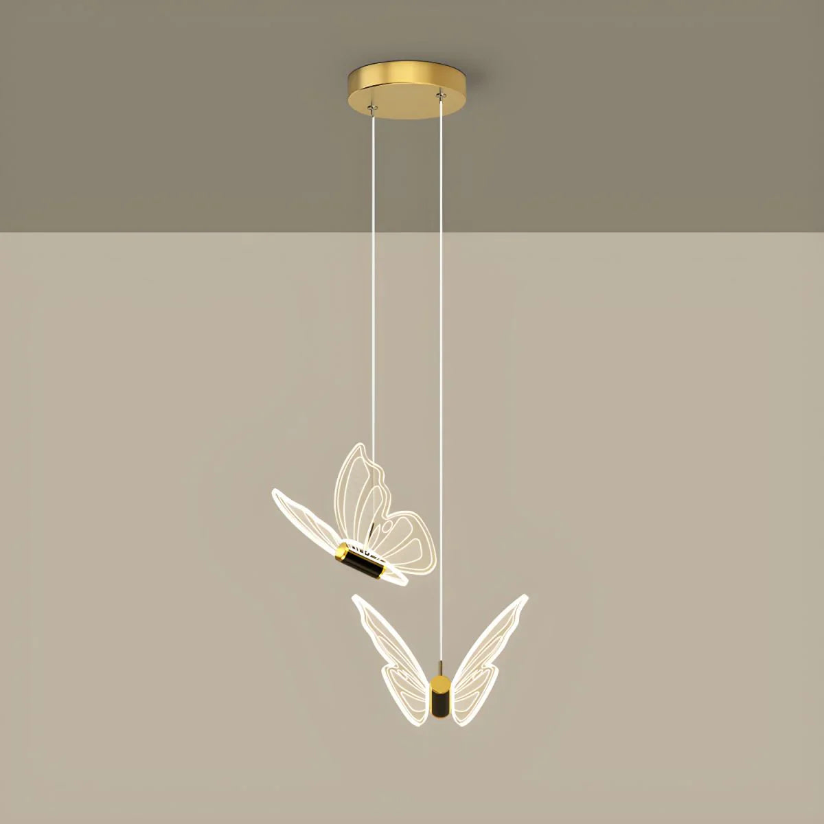 LED Pendant Lamp in the Shape of a Butterfly – Designer Lighting for Bedrooms and Living Rooms