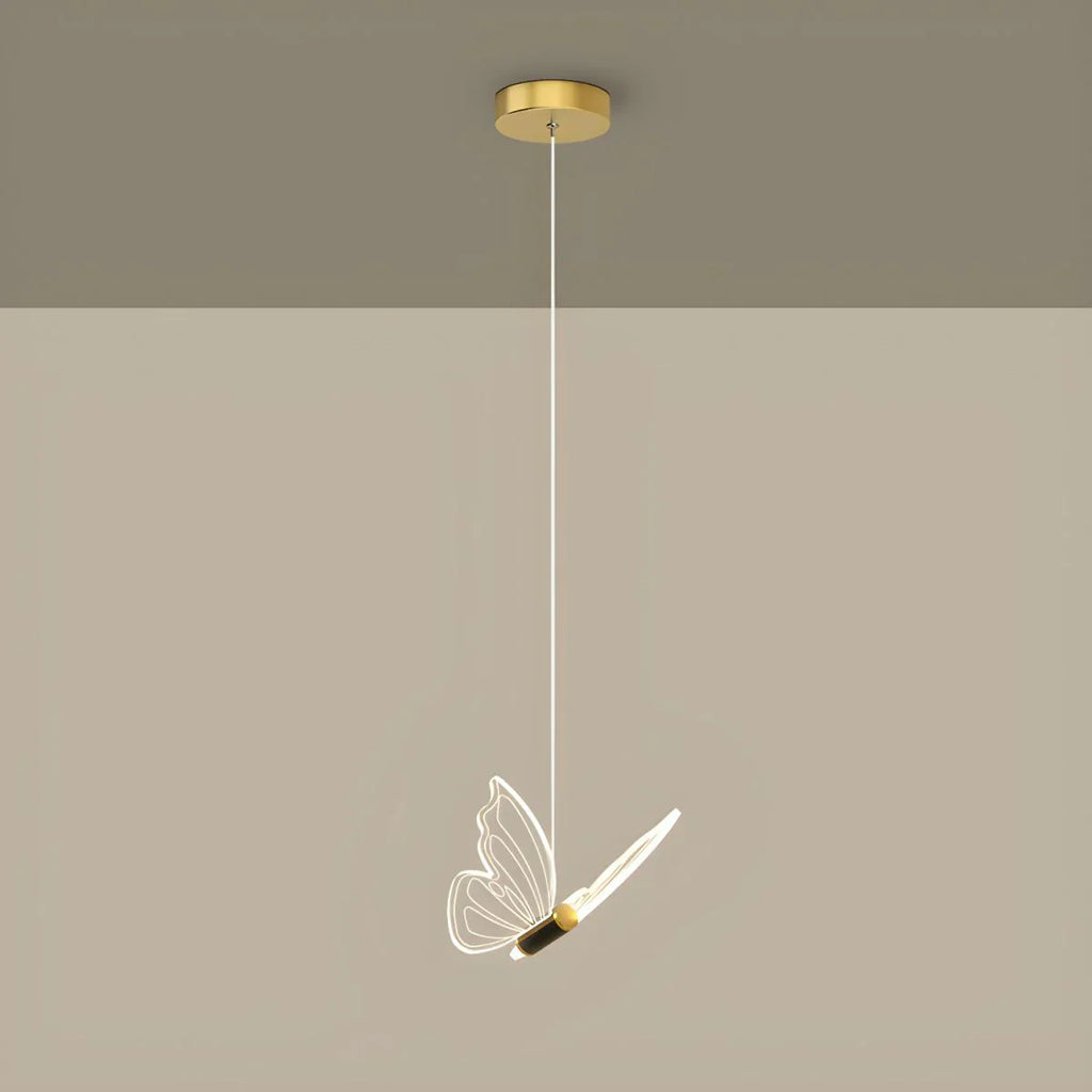 LED Pendant Lamp in the Shape of a Butterfly – Designer Lighting for Bedrooms and Living Rooms